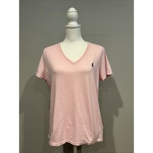 Ralph Lauren Polo Girls Pink Purple V Neck Shirt XL 16